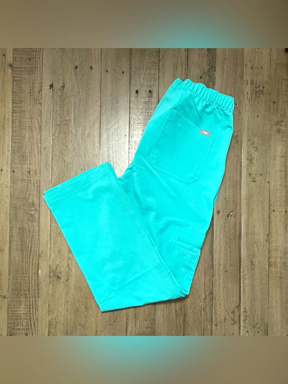 NWT FIGS Men’s Cairo Cargo Scrub Pants XS/S Regular Teal Green Blue Zipper